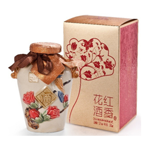 52度500ml扁形花红酒香酒